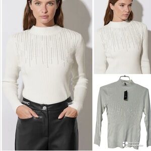 I.N.C. NWT Sequin Velvet ribbed sweater